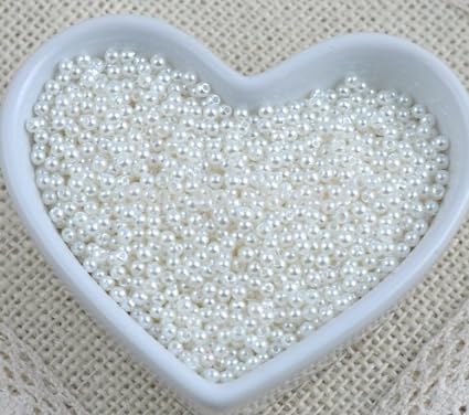 Artificial White Moti (10 mm) Pearls Beads for artificial jewellery making, Earring , Necklace , Bracelet Set for Girls and Women, beading, crafting, scrap booking and hand embroidery materials DIY Jewellery (1200 Pieces)