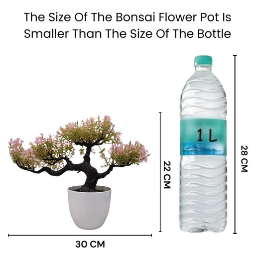 Artificial Bonsai Flower Tree with Pot for Home Decor, Room Decorations, Living Room Table Decoration Plants and Craft Items Corner