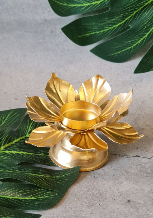 Candle Holder metal Lotus Tealight holder Metal Stand for Wedding Give Aways Home Decor Candle Holder Diwali decoreSet.
