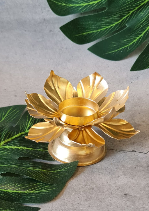Candle Holder metal Lotus Tealight holder Metal Stand for Wedding Give Aways Home Decor Candle Holder Diwali decoreSet.