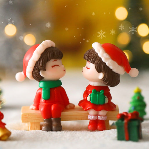 Romantic Couple Miniature Figurine | Cute Boy & Girl Love Showpiece Sitting on Bench | Decorative Gift for Home, Table, Bedroom, Office, Car Dashboard (Multicolor)