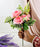 Carnation Sticks Artificial Flowers Bouquet Sticks for Gifting, Home Decor, Room,Bedroom, Living Room, Anniversary Decoration Diwali Decor(Material: Fabric) (Without Vase Pot)