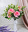 Carnation Sticks Artificial Flowers Bouquet Sticks for Gifting, Home Decor, Room,Bedroom, Living Room, Anniversary Decoration Diwali Decor(Material: Fabric) (Without Vase Pot)