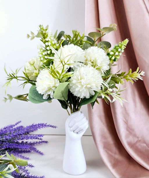 Artificial Dahlia Fake Flowers Sticks Bunch Decorative Items for Gifting, Home, Room, Living Room, Table,Valentine's Day Decoration(Without Vase Pot)