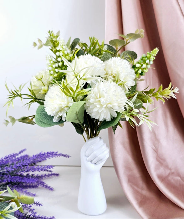 Artificial Dahlia Fake Flowers Sticks Bunch Decorative Items for Gifting, Home, Room, Living Room, Table,Valentine's Day Decoration(Without Vase Pot)