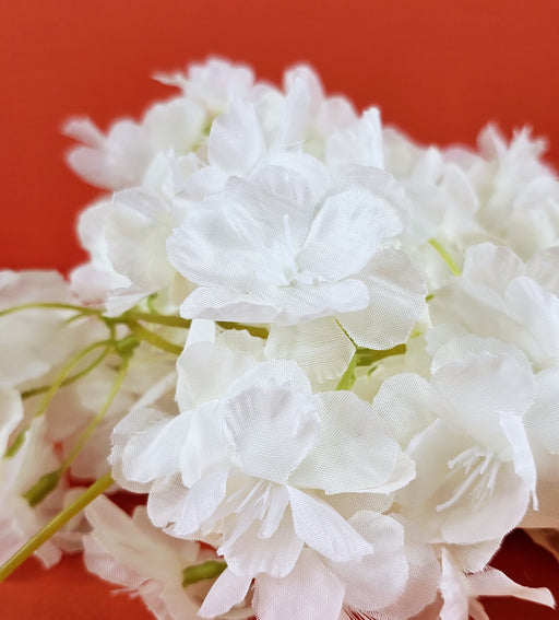 01 Double Layer Petals Artificial Wisteria Flower Line Garlands, Wall Hanging decorative String Lines items for Anniversary Decoration, Home Decor, Pooja, Functions