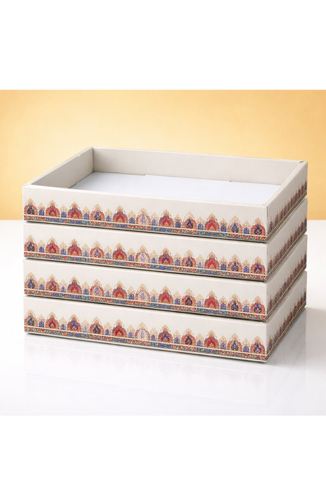 Multipurpose Decorative Viral Folding Paper Box (without net and Twister) Rectangle Cardboard Box DIY Tray for Gift Hamper, Gifting (Cardboard Folding Paper Box),Room Hamper,Wedding Hamper