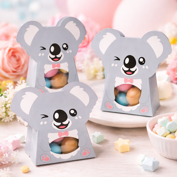 Satyam Kraft's Koala Animal Shape Folding Storage Paper Box, Perfect for Packing Chocolate, Dry Fruits, Birthday, Engagement, Return Gift, Baby Shower, Festivals
