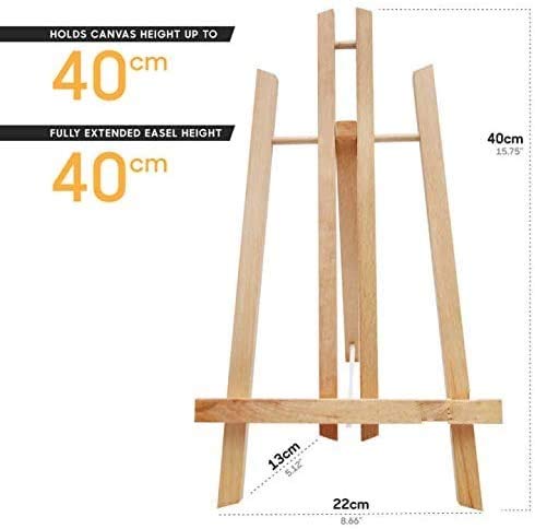 Wooden Foldable and Lightweight Tabletop Display Easel Painting Stand for displaying Great Artwork,Artists Drawing, Christmas, New Year Decoration