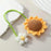 2 Pcs Artificial Sunflower Crochet Hanging Ornament for Home Decor | Handmade Sunflower Car Mirror Hanging Accessory | Crochet Flower Car Dashboard Decoration | Home, Window, Door