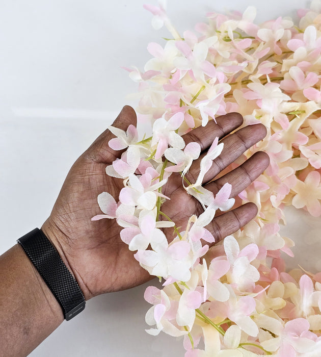 Artificial Ixora Flower Garlands, Wall Hanging decorative String Lines items for Anniversary Decoration, Home Decor, Pooja, Functions Decor (Small petals)