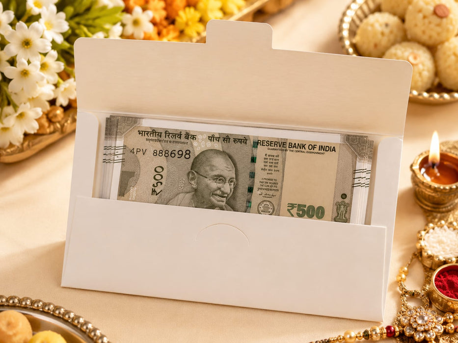 2 PCS Premium Decorative Resin Envelope/Money envelope with Krishna/shreensthji  & Elephant Design –  & Rakhi Money Envelope Wedding Shagun Cash Gift Envelope (7.5×4 Inch)
