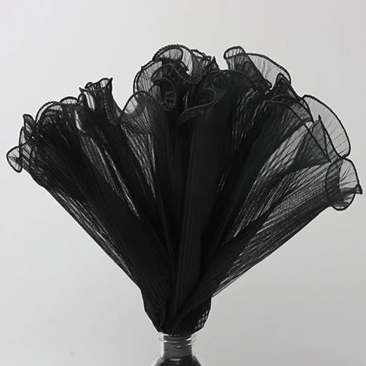 Flower Wrapping Mesh Bouquet Korean floral Packaging Roll Wrap sheet with wavy edge Perfect for Wedding , Enagagement, Anniversary, Birthday ,Proposal Dating Decoration.
