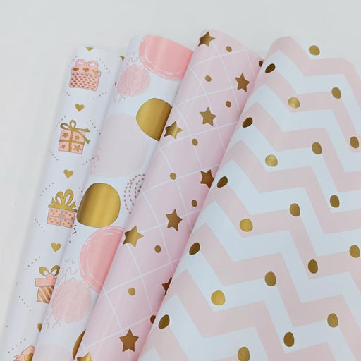 Cute Girly Heart Theme Premium Gift Wrapping Paper for Him/Her, Valentine's Day, Gift Packing Sheets Decorative Romantic Gift Wrap for Birthday, Anniversary, Wedding, Return Gifts, Book Cover, Packaging Material, Craft, Kids