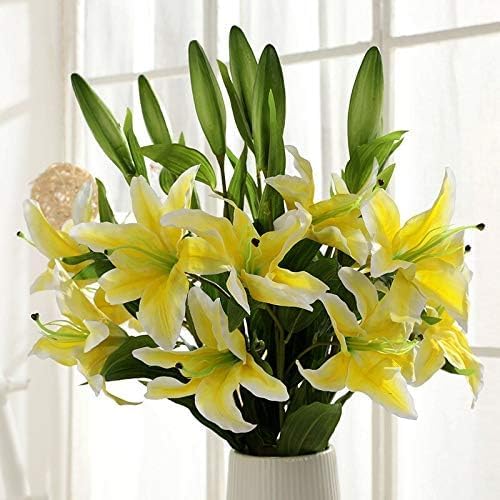 Head Lily Artificial Flowers Sticks for for Gifting, Home Decor  Petals Lily