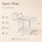 Clear Transparent Gift Box with Frame and Rope Handle for Hampers, Wedding Gifts, Return Gifts, Chocolates, Dry Fruits, Cosmetics, Baby Shower, Festive Gifting & Premium Gift Packaging (12 cm x 12 cm x 12 cm)