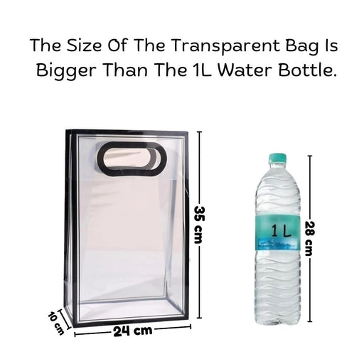 Medium Size (24 X 10 X 35 CM) Transparent Bag Goodie Bags, Clear Gift Bag, Hamper Bag,Carry Bags,Shopping Gift Bag,Gifting,Presents,Return Gifts,Birthday,Festivals,Events