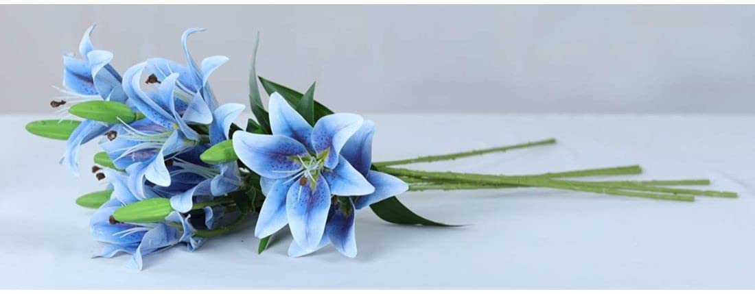 Head Lily Artificial Flowers Sticks for for Gifting, Home Decor  Petals Lily