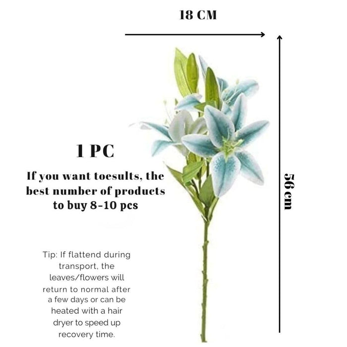 Head Lily Artificial Flowers Sticks for for Gifting, Home Decor  Petals Lily