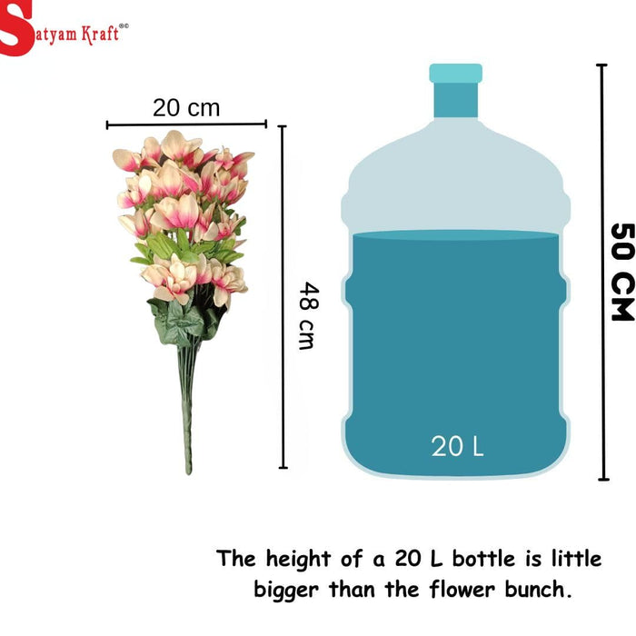 Artificial Fake Flowers Bunch decorative items for Diwali Home,Artificial Orchid Flower Bunch/Bouquet,Room, Office, Bedroom, Balcony, Living Room, Plants and Craft Items Corner (Without Vase)