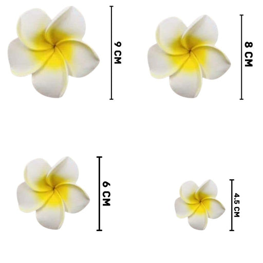 Artificial Big Fake Foam Hawaii Beach Water Floating Flowers for Decoration, Pooja Thali. Festival & Events, Home, Table, Bedroom, Pooja Room, DIY Craft (White)