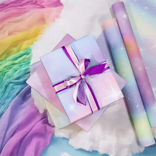 Unicorn & Rainbow Theme Gift Wrapping Paper Sheets | Multicolor Craft & DIY Sheets for Birthday, Wedding, Return Gifts, Mother's Day, Book Cover & Gift Packaging for Him & Her