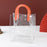 LARGE Transparent PVC Gift Bag with Handle |9.5x10.5x6 inch Premium Carry Bag for Hampers, Gifting & Packaging | Available in White, Maroon, Orange & Blue