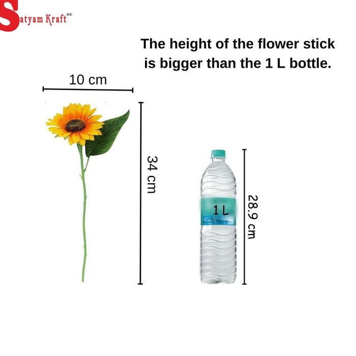 Artificial Sunflowers for Home,Artificial Sunflowers Bouquets, Office, Bedroom, Balcony,Table, Bouquet, Living Room Decoration and Craft (Yellow )