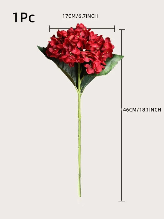 Artificial Hydrangea Fake Flowers Bunch decorative items for Diwali Home, Room, Office, Bedroom, Balcony, Living Room, Table Decoration, Plants and Craft Items Corner (Without Vase Pot)