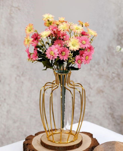 Artificial Daisy Fake Flower Bunch for Gifting, Home Decor, Bedroom, Office Corner, Living Room, Table Decor (Pack of 1)