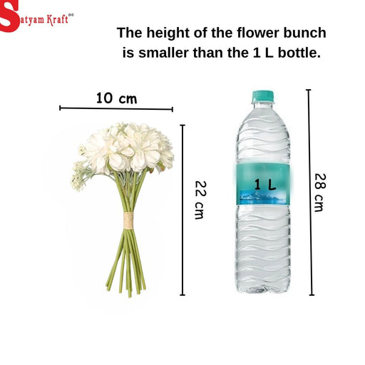 (7 head flower stick )Artificial Dahlia Fake Flowers for Home,Artificial Chrysanthemum Ball Flowers, Bedroom, Living Room, Decorative Items Office Table, Gifts (Without Vase Pot)