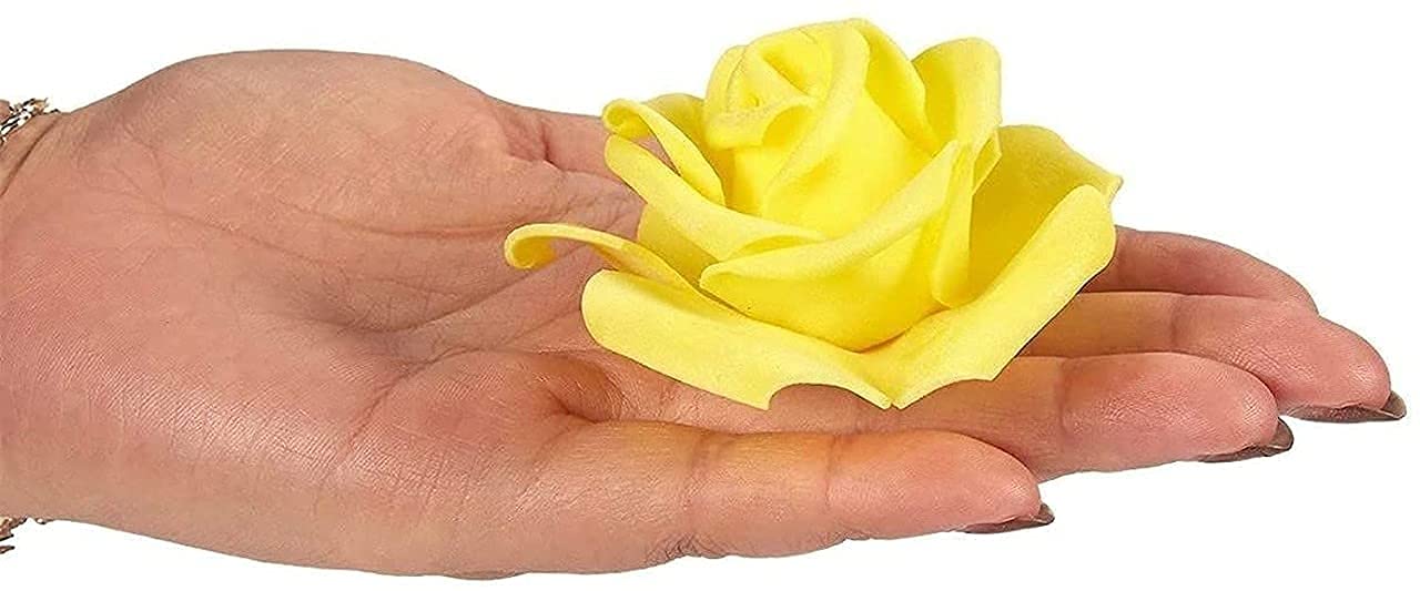 Artificial Floating Rose Flower Head Foam Big Fake Beach Water Flowers, Pooja Thali, Festival and Events, Home, Table, Badroom, Pooja room, Diwali decoration items and Diy Craft