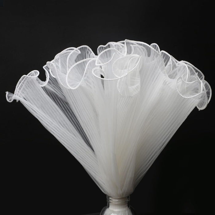 Flower Wrapping Mesh Bouquet Korean floral Packaging Roll Wrap sheet with wavy edge Perfect for Wedding , Enagagement, Anniversary, Birthday ,Proposal Dating Decoration.