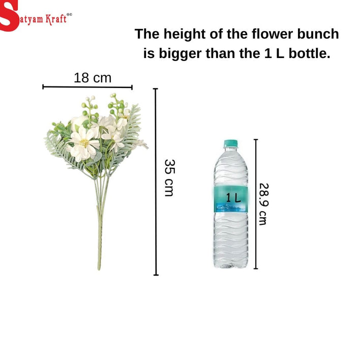 Artificial Peony Rose Flower Bunch for - Home, Office, Bedroom, Balcony,Table Display, Living Room Decoration and Craft Corner- (Without Vase)