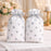 Polka Dot Gift Pouches with Satin Ribbon – White & Silver/Gold Dots