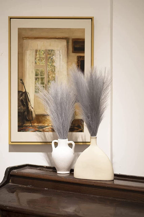 small Faux Pampas Grass Artificial Flowers Fake Flower for Home, Office, Bedroom, Balcony, Living Room, Table Decoration, Plants and Craft Items Corner