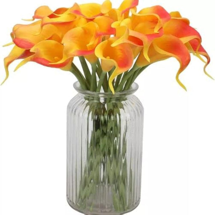 Artificial Flower Rubber Lily Sticks for Bouquet Wedding Decoration, DIY Artificial Garland Supplies Lilly Flower Sticks.
