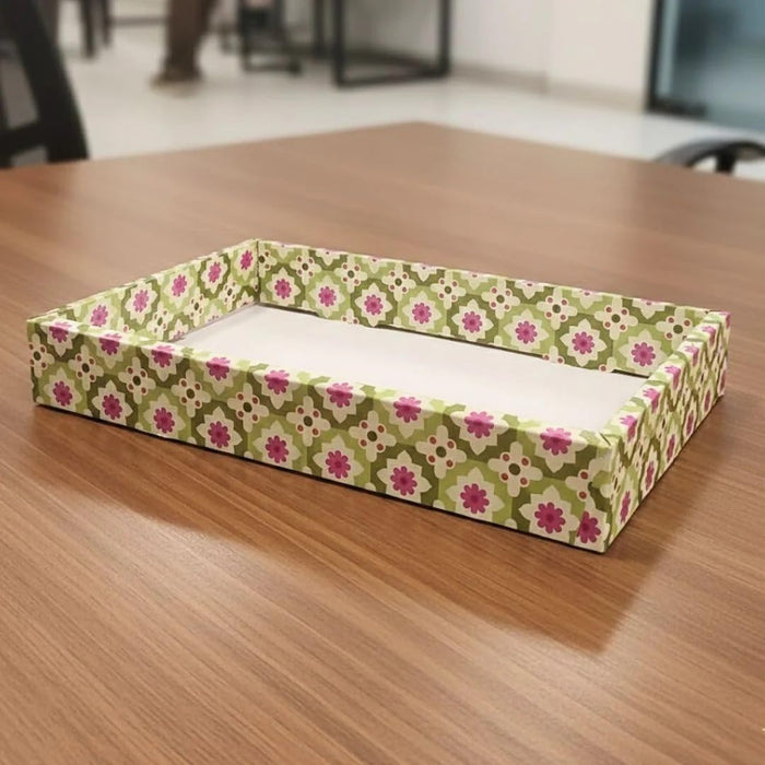 Multipurpose Decorative Viral Folding Paper Box (without net and Twister) Rectangle Cardboard Box DIY Tray for Gift Hamper, Gifting (Cardboard Folding Paper Box),Room Hamper,Wedding Hamper