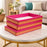 dark pink Multipurpose Decorative Viral Folding Paper Box (without net and Twister) Rectangle Cardboard Box DIY Tray for Gift Hamper, Gifting (Cardboard Folding Paper Box),Room Hamper,Wedding Hamper