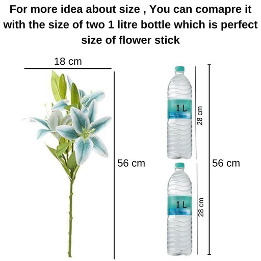 Head Lily Artificial Flowers Sticks for for Gifting, Home Decor  Petals Lily