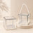 Clear Transparent Gift Box with Frame and Rope Handle for Hampers, Wedding Gifts, Return Gifts, Chocolates, Dry Fruits, Cosmetics, Baby Shower, Festive Gifting & Premium Gift Packaging (12 cm x 12 cm x 12 cm)