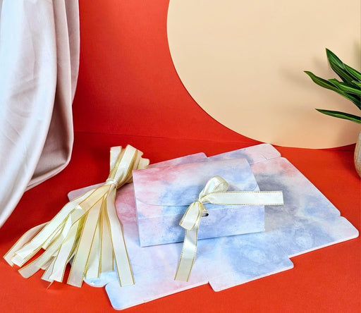 Decorative Paper Folding with Ribbon Storage Box for Return Gift, Birthday, Gift Boxes with Ribbon, Perfect for Packing Chocolate, Gifting