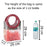 Transparent Bags with round Handle Gift Bag, Carry Bags, Gift Bag, Gift for Birthday, Valentine, Marriage, Festivals, Season's Greetings and Events (Maroon) (Big)(25x 14.5 x 28 cm)
