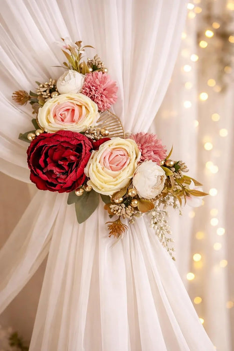 Big Artifical Flower stylish Brooches Ready to use flower bunch for any occation, Ganpati decor, Toran decoration stylish brooches.