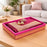 dark pink Multipurpose Decorative Viral Folding Paper Box (without net and Twister) Rectangle Cardboard Box DIY Tray for Gift Hamper, Gifting (Cardboard Folding Paper Box),Room Hamper,Wedding Hamper