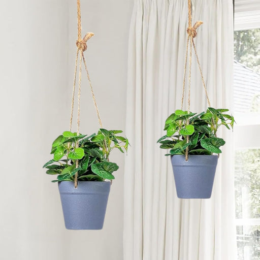 Artificial Hanging Succulent Plant with Aesthetic Ceramic Cement Pot,Indoor,Office,and Kitchen-Wall Hanging and Tabletop Decoration Items