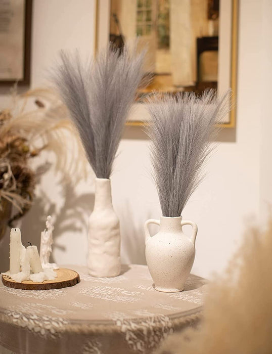 small Faux Pampas Grass Artificial Flowers Fake Flower for Home, Office, Bedroom, Balcony, Living Room, Table Decoration, Plants and Craft Items Corner