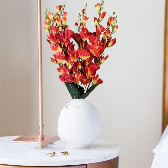 Artificial Gladiolus Mix Orchid Flower For Gifting, Home, Bedroom, Garden, Balcony, Office Corner, Living Room,Restaurant Centerpieces Decoration and Craft (Without Vase Pot)