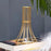 1 Pcs Propagation Station with Metal Frame, Test Tube Glass Items Vase for Flower Pot,Gift, Home Decor, Bedroom, Office Corner, Living Room,Decoration (Model 4)(Golden)