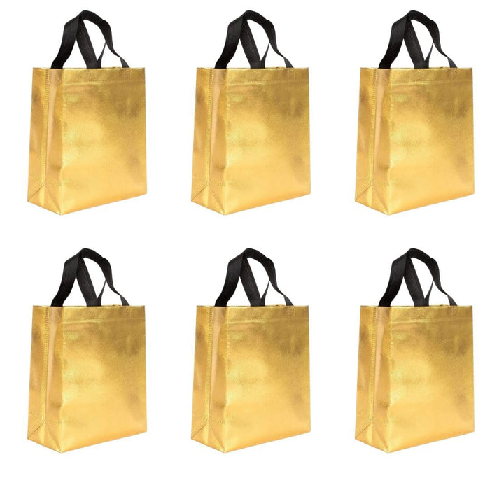 Medium Size Non Woven Bag With Handle 29 x 27 cm Gift Paper bag, Carry Bags, gift bag, gift for Birthday, gift for Festivals, Season's Greetings and other Events(Gold)